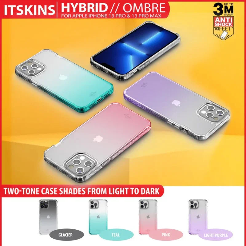 Itskins Hybrid Ombre iPhone 13 Pro Max Cover - Light Purple - Tashqila Itskins Hybrid Ombre iPhone 13 Pro Max Cover - Light Purple - Tashqila